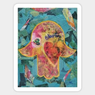 Bloom Hamsa by Harriette Knight Sticker